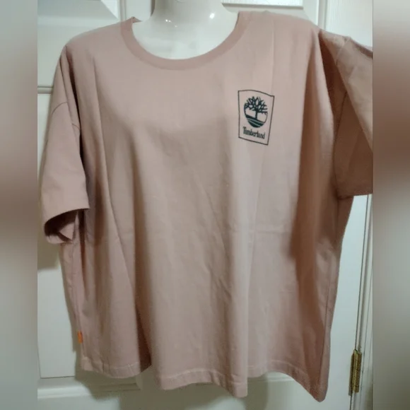 Timberland Relaxed Fit Blush Logo Tee Women's Large 🆕 - Picture 6 of 9